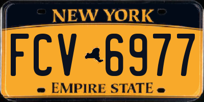 NY license plate FCV6977