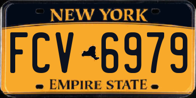 NY license plate FCV6979