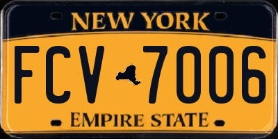 NY license plate FCV7006
