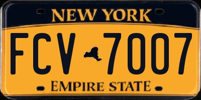NY license plate FCV7007
