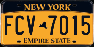 NY license plate FCV7015