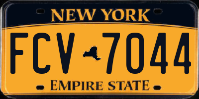 NY license plate FCV7044