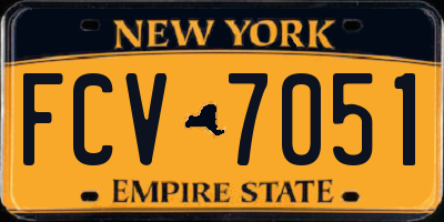 NY license plate FCV7051
