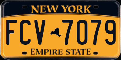 NY license plate FCV7079