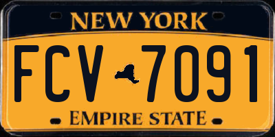 NY license plate FCV7091