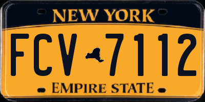 NY license plate FCV7112