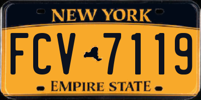 NY license plate FCV7119