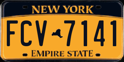 NY license plate FCV7141