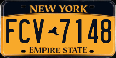 NY license plate FCV7148