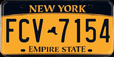 NY license plate FCV7154