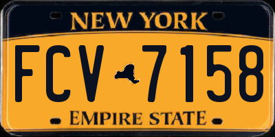 NY license plate FCV7158