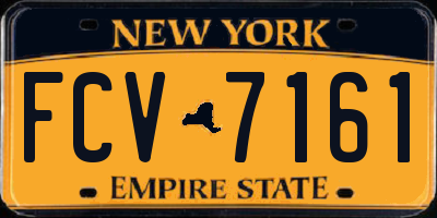 NY license plate FCV7161
