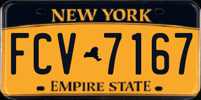 NY license plate FCV7167