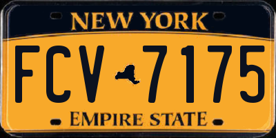 NY license plate FCV7175