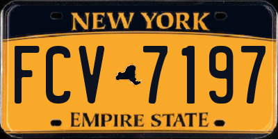 NY license plate FCV7197
