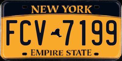 NY license plate FCV7199