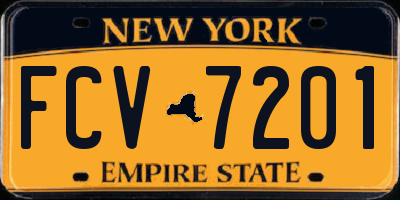NY license plate FCV7201