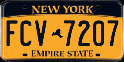 NY license plate FCV7207