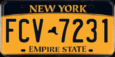 NY license plate FCV7231