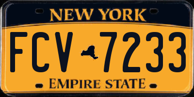 NY license plate FCV7233