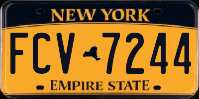 NY license plate FCV7244