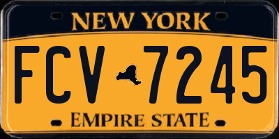 NY license plate FCV7245