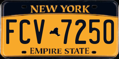 NY license plate FCV7250