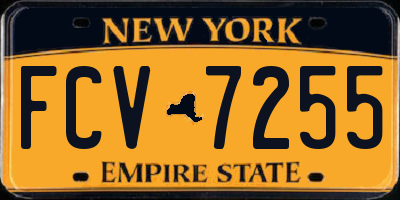NY license plate FCV7255