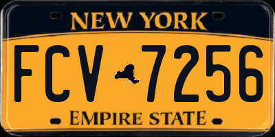 NY license plate FCV7256