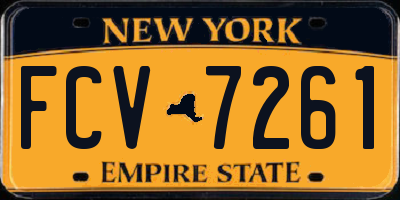 NY license plate FCV7261