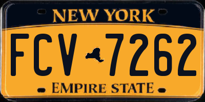 NY license plate FCV7262