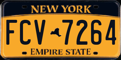 NY license plate FCV7264