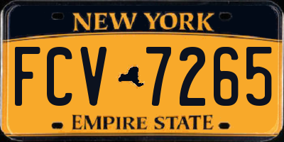 NY license plate FCV7265