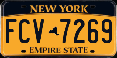 NY license plate FCV7269