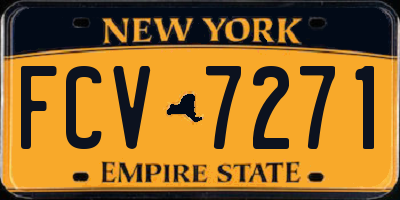 NY license plate FCV7271