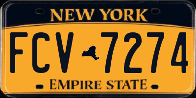 NY license plate FCV7274