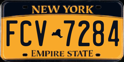 NY license plate FCV7284