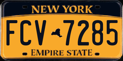 NY license plate FCV7285
