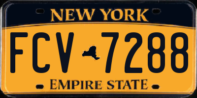 NY license plate FCV7288