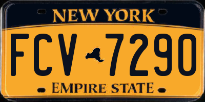 NY license plate FCV7290