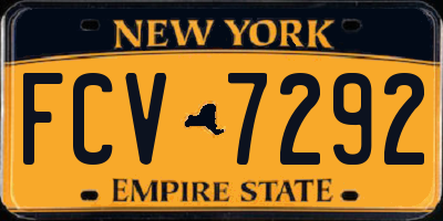 NY license plate FCV7292