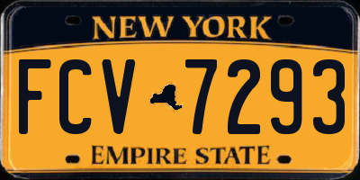 NY license plate FCV7293