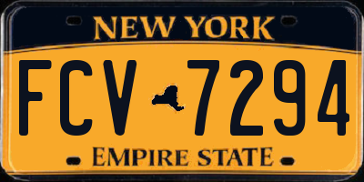 NY license plate FCV7294