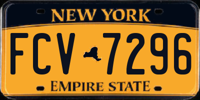 NY license plate FCV7296