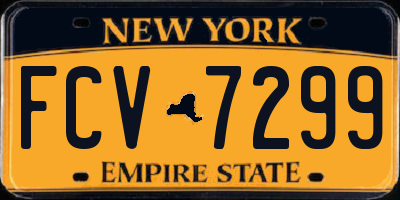 NY license plate FCV7299