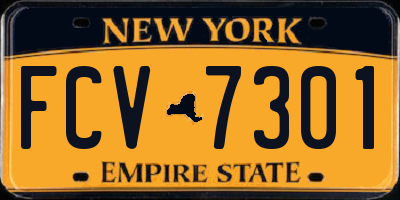NY license plate FCV7301