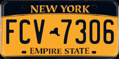 NY license plate FCV7306