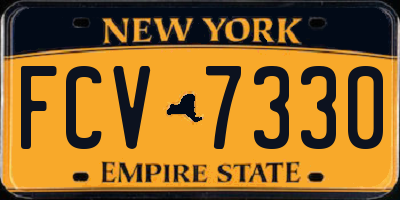 NY license plate FCV7330