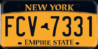 NY license plate FCV7331