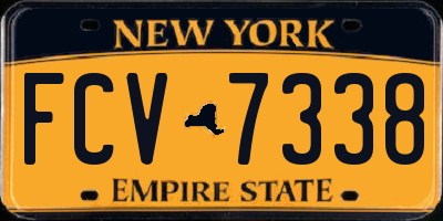 NY license plate FCV7338